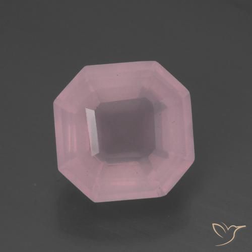 5.35ct Naturale Rosa medio rosa Quarzo rosa, Taglio smeraldo, Trasparente