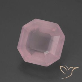 Quarzo rosa Rosa medio rosa naturale da 5.35 ct, Ottagonale / Taglio smeraldo, Trasparente