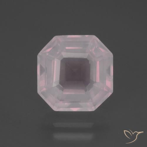 Quarzo rosa Rosa chiaro naturale da 4.48 ct, Ottagonale / Taglio smeraldo, Trasparente
