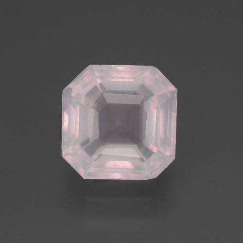 Quarzo rosa naturale rosa da 2,32 ct, taglio smeraldo, trasparente