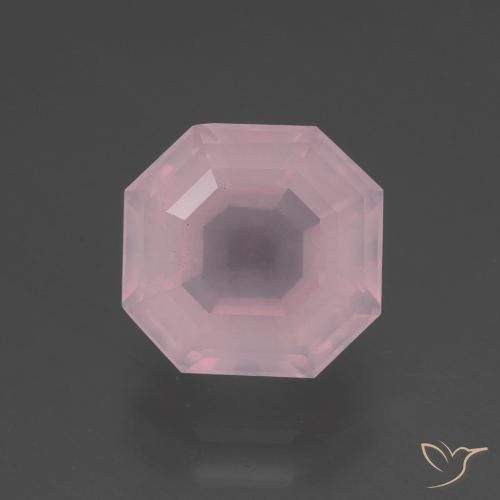 3.28ct Naturale Rosa medio Quarzo rosa, Taglio smeraldo, Trasparente