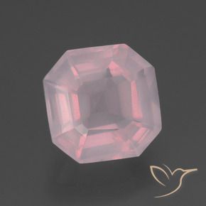Quarzo rosa Rosa rosa naturale da 3.58 ct, Ottagonale / Taglio smeraldo, Trasparente