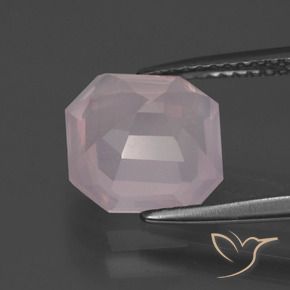 Quarzo rosa Rosa rosa naturale da 3.58 ct, Ottagonale / Taglio smeraldo, Trasparente