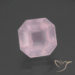 Quarzo rosa Rosa gomma da masticare naturale da 3.77 ct, Ottagonale / Taglio smeraldo, Trasparente