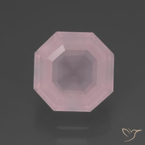 3.48ct Naturale Rosa chiaro Quarzo rosa, Taglio smeraldo, Trasparente