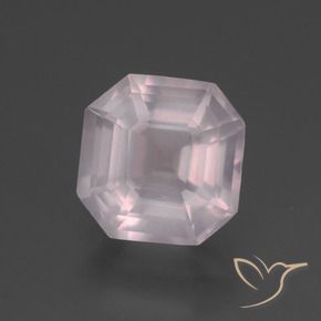 Quarzo rosa Rosa chiaro naturale da 3.11 ct, Ottagonale / Taglio smeraldo, Trasparente