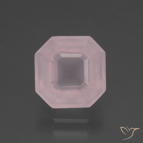 3.13ct Naturale Rosa chiaro Quarzo rosa, Taglio smeraldo, Trasparente