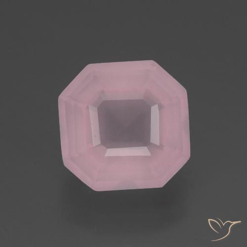 Quarzo rosa Rosa medio rosa naturale da 3.04 ct, Ottagonale / Taglio smeraldo, Trasparente