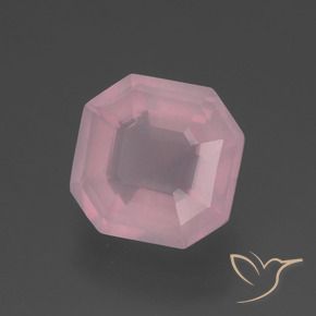 Quarzo rosa Rosa medio rosa naturale da 3.04 ct, Ottagonale / Taglio smeraldo, Trasparente