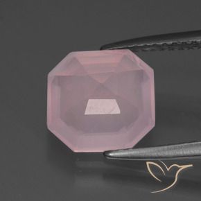 Quarzo rosa Rosa medio rosa naturale da 3.04 ct, Ottagonale / Taglio smeraldo, Trasparente