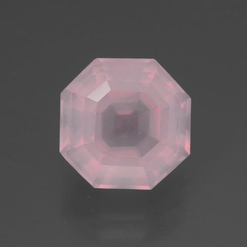 Quarzo rosa Rosa rosa naturale da 3.64 ct, Taglio smeraldo, Trasparente