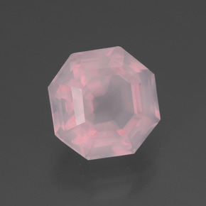 Quarzo rosa Rosa rosa naturale da 3.64 ct, Taglio smeraldo, Trasparente