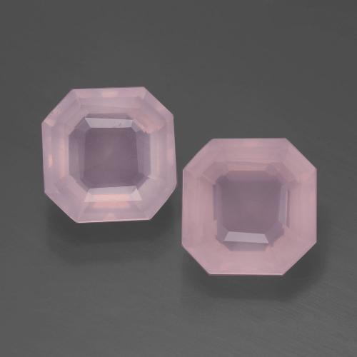 Gemme di Quarzo rosa Rosa chiaro naturale da 4.75 ct, Taglio smeraldo, Trasparente
