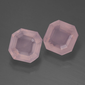 Gemme di Quarzo rosa Rosa chiaro naturale da 4.75 ct, Taglio smeraldo, Trasparente
