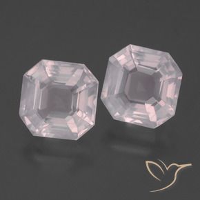 Gemme di Quarzo rosa Rosa Molto Chiaro naturale da 4.59 ct, Ottagonale / Taglio smeraldo, Trasparente