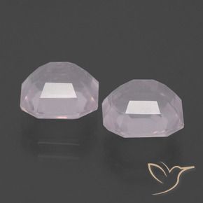 Gemme di Quarzo rosa Rosa Molto Chiaro naturale da 4.59 ct, Ottagonale / Taglio smeraldo, Trasparente