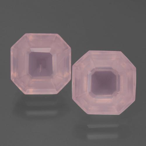 Gemme di Quarzo rosa Rosa medio rosa naturale da 8.03 ct, Taglio smeraldo, Trasparente