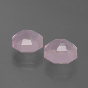 Quarzo rosa naturale rosa da 5,62 ct, taglio smeraldo, trasparente