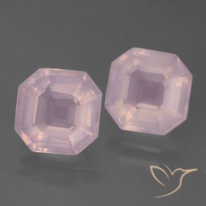 Gemme di Quarzo rosa Rosa rosa naturale da 6.71 ct, Ottagonale / Taglio smeraldo, Trasparente