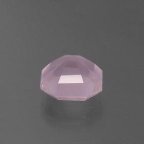 Quarzo rosa naturale rosa da 3,24 ct, taglio smeraldo, trasparente