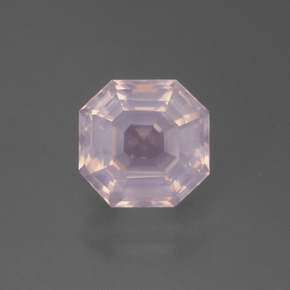 Quarzo rosa naturale rosa da 3,29 ct, taglio smeraldo, trasparente