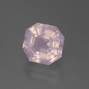 Quarzo rosa naturale rosa da 3,29 ct, taglio smeraldo, trasparente