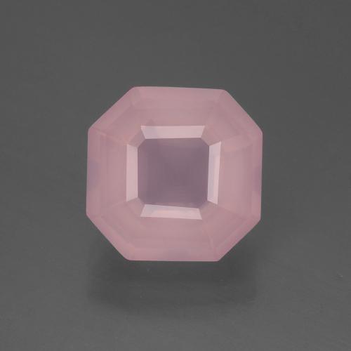 Quarzo rosa naturale rosa da 3,59 ct, taglio smeraldo, trasparente