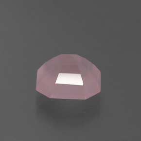 Quarzo rosa naturale rosa da 3,59 ct, taglio smeraldo, trasparente
