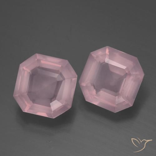 Gemme di Quarzo rosa Rosa chiaro naturale da 4.32 ct, Ottagonale / Taglio smeraldo, Trasparente