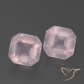 Gemme di Quarzo rosa Rosa chiaro naturale da 3.60 ct, Ottagonale / Taglio smeraldo, Trasparente