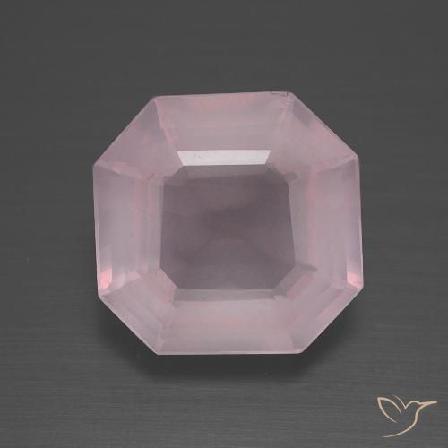 Quarzo rosa Rosa rosa naturale da 4.83 ct, Ottagonale / Taglio smeraldo, Trasparente