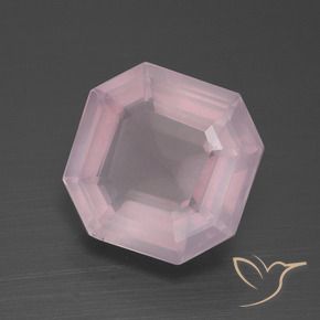 Quarzo rosa Rosa rosa naturale da 4.83 ct, Ottagonale / Taglio smeraldo, Trasparente