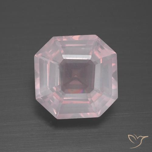 3.76ct Naturale Rosa chiaro Quarzo rosa, Taglio smeraldo, Trasparente