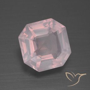 Quarzo rosa Rosa chiaro naturale da 3.76 ct, Ottagonale / Taglio smeraldo, Trasparente