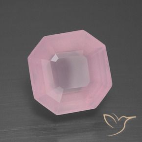 Quarzo rosa Rosa medio naturale da 5.31 ct, Ottagonale / Taglio smeraldo, Trasparente