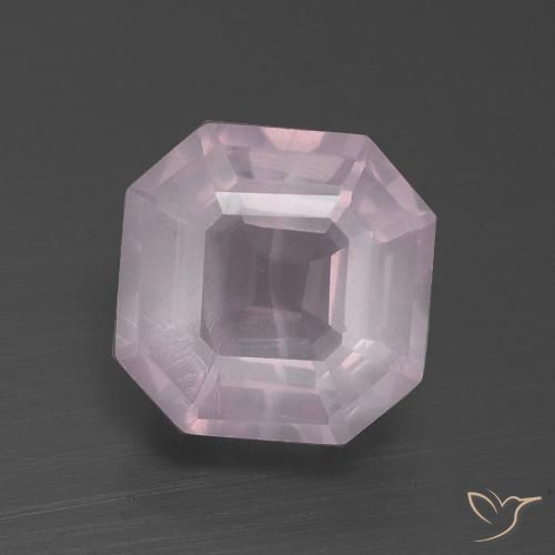 3.27ct Naturale Rosa molto chiaro Quarzo rosa, Taglio smeraldo, Trasparente
