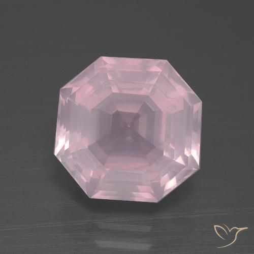 4.21ct Naturale Rosa rosa Quarzo rosa, Taglio smeraldo, Trasparente