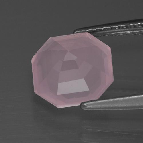 Quarzo rosa Rosa medio rosa naturale da 2.69 ct, Taglio smeraldo, Trasparente