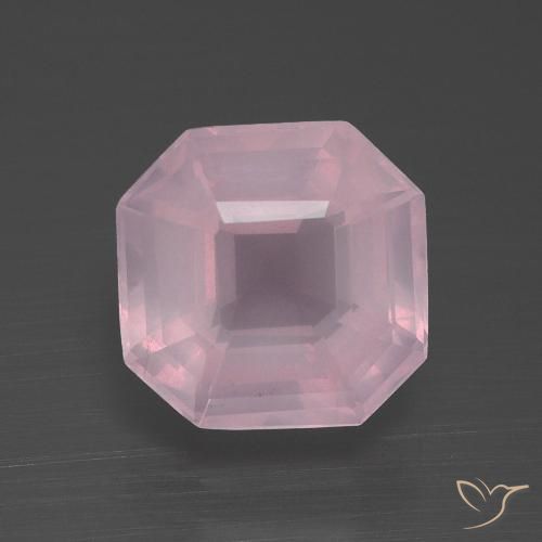 4.31ct Naturale Rosa medio Quarzo rosa, Taglio smeraldo, Trasparente