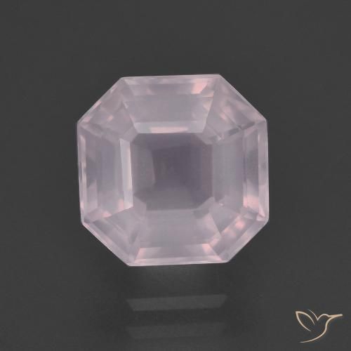 3.57ct Naturale Rosa molto chiaro Quarzo rosa, Taglio smeraldo, Trasparente