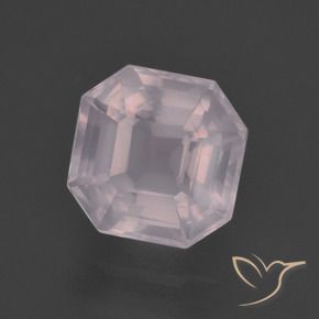 Quarzo rosa Rosa molto chiaro naturale da 3.57 ct, Ottagonale / Taglio smeraldo, Trasparente