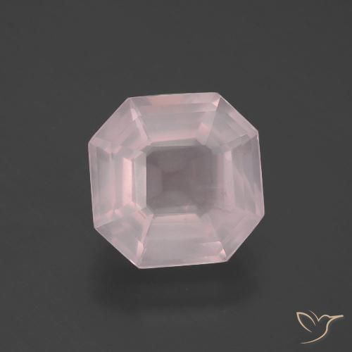 Quarzo rosa Rosa chiaro naturale da 5.38 ct, Ottagonale / Taglio smeraldo, Trasparente