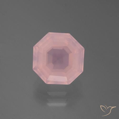 3.76ct Naturale Rosa vivido Quarzo rosa, Taglio smeraldo, Trasparente