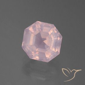 Quarzo rosa Rosa chiaro naturale da 4.00 ct, Ottagonale / Taglio smeraldo, Trasparente