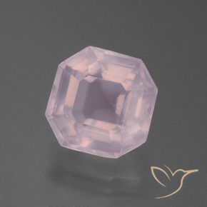 Quarzo rosa Rosa Ciliegia Chiaro naturale da 5.41 ct, Ottagonale / Taglio smeraldo, Trasparente