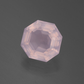 Quarzo rosa Rosa gomma da masticare naturale da 3.68 ct, Taglio smeraldo, Trasparente