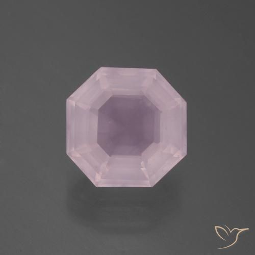 3.75ct Naturale Rosa gomma da masticare Quarzo rosa, Taglio smeraldo, Trasparente