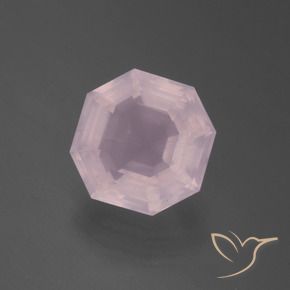 Quarzo rosa Rosa gomma da masticare naturale da 3.75 ct, Ottagonale / Taglio smeraldo, Trasparente