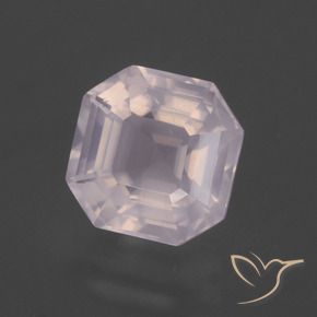 Quarzo rosa Rosa chiaro naturale da 4.06 ct, Ottagonale / Taglio smeraldo, Trasparente