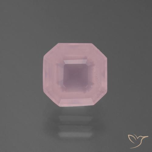 Quarzo rosa Rosa medio rosa naturale da 3.50 ct, Ottagonale / Taglio smeraldo, Trasparente